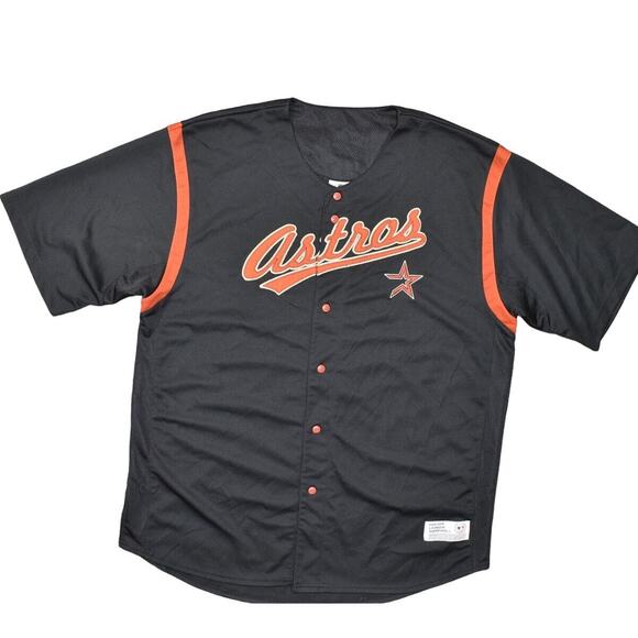 Dynasty MLB Astros Men's 2XL Black Polyester Activewear Jersey Short Sleeve - Picture 1 of 9